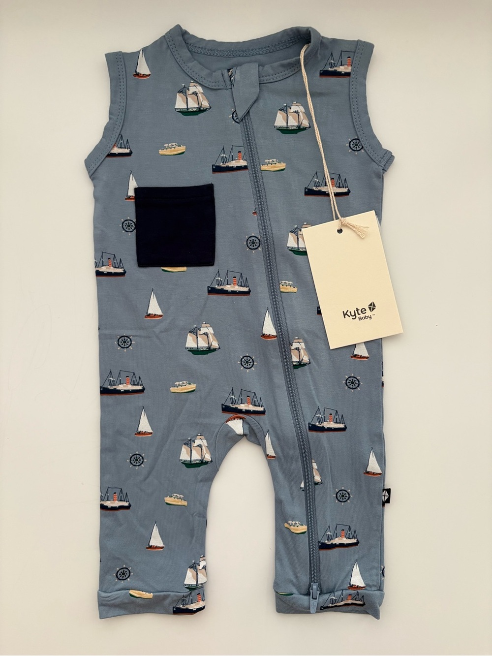 Kyte Baby Zippered Sleeveless Romper 3-6M